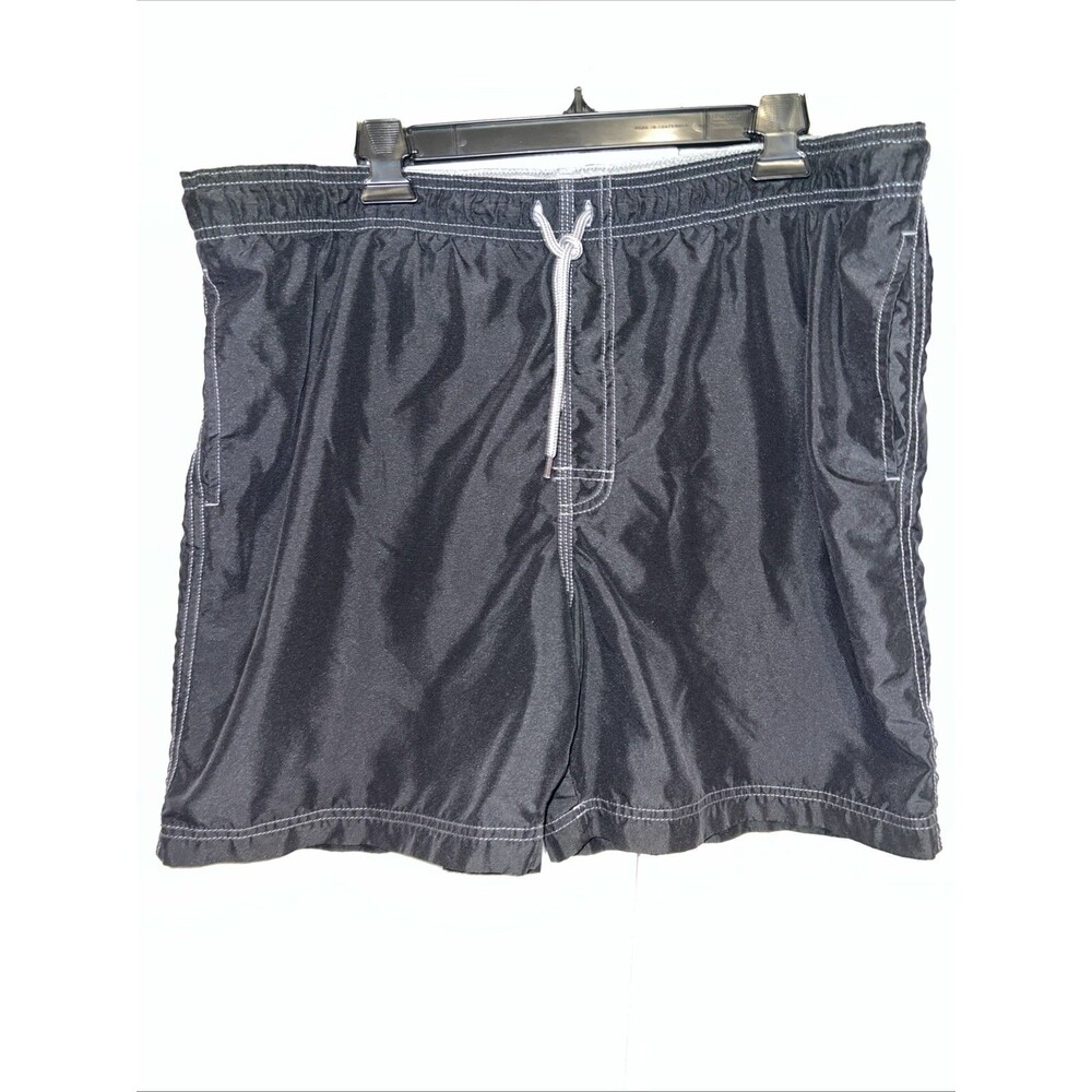 Croft & Barrow Men’s Board Shorts Large Black Pockets Casual Swim Trunks